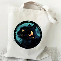 Canvas Tote Bag for Women Potter Cats Handbag Harajuku Animal Shopper Bags Cartoon Cat  Aesthetic Tote Bag Female Shoulder Bag