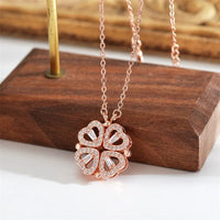 2022 Classic Fashion Ladies Love Clover Pendant Necklace Exquisite Micro-Inlaid Lucky Jewelry Girls Anniversary Wedding Gift