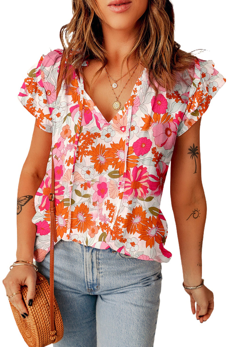 Udressshop Women's Ruffled Tank Floral Dress