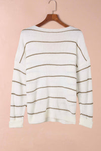 Stripe Chest Pocket Striped Sweater