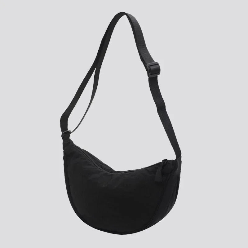 Casual Nylon Hobos Crossbody Bag for Women Shoulder Bag Woman Half Moon Chest Bags Tote Lady Travel Shopper Bag Female Purses