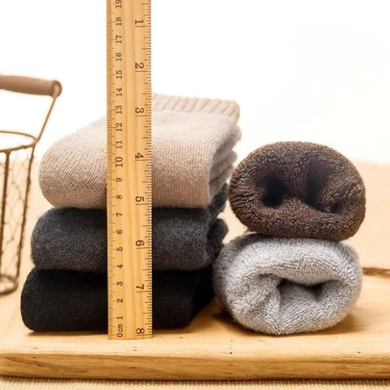 2024 New Winter Super Thicker Warm Socks Wool Male Men Women Socks Solid Socks Merino Wool Socks Against Cold Snow Terry Socks