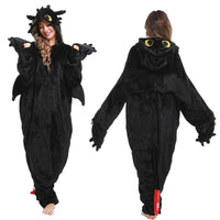 Kigurumi Toothless Onesie Pajamas Adult Jumpsuit Animal Onesies Pyjamas How to Train Toothless Dragon Pajama Cosplay Costume