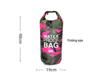 2/5/10/15/30L Outdoor Camouflage Waterproof Dry Bags Portable Rafting Diving Dry Bag Sack PVC Swimming Bags for River Trekking