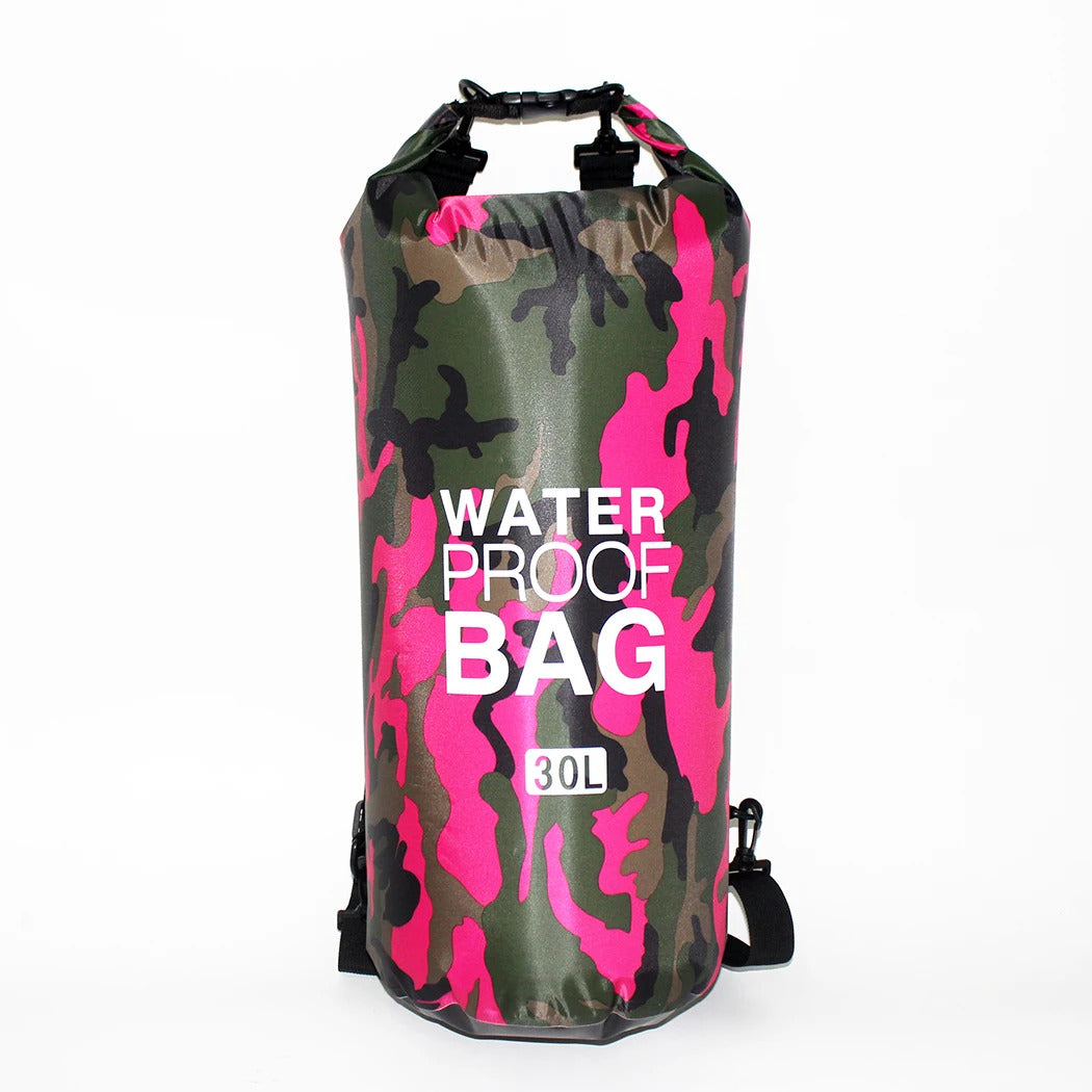 2/5/10/15/30L Outdoor Camouflage Waterproof Dry Bags Portable Rafting Diving Dry Bag Sack PVC Swimming Bags for River Trekking