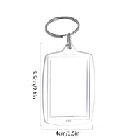 1/10pcs Transparent Photo Frame Keychain Tassels Snap-In Custom Insert Photo Acrylic Blank Keyring Clear Blank Picture Pendant