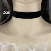 Valentine's Day Punk Gothic Black Velvet Fabric Choker Necklace Tattoo Necklaces Women Chocker Collares Short Neckband Gift