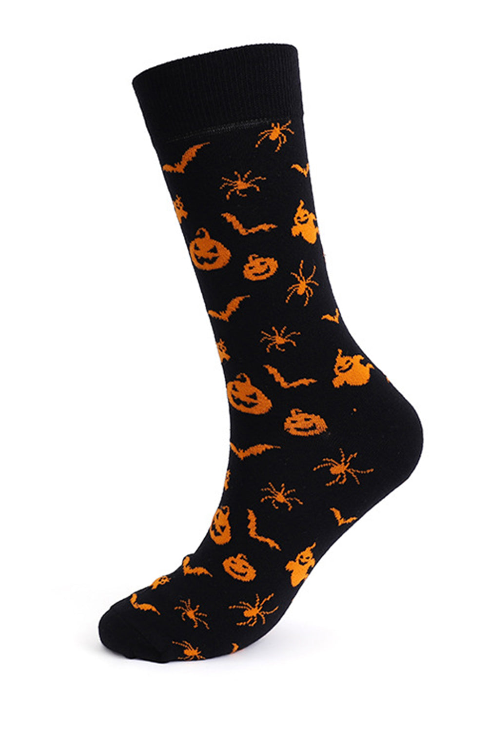 Black Spooky Season Halloween Element Print Socks