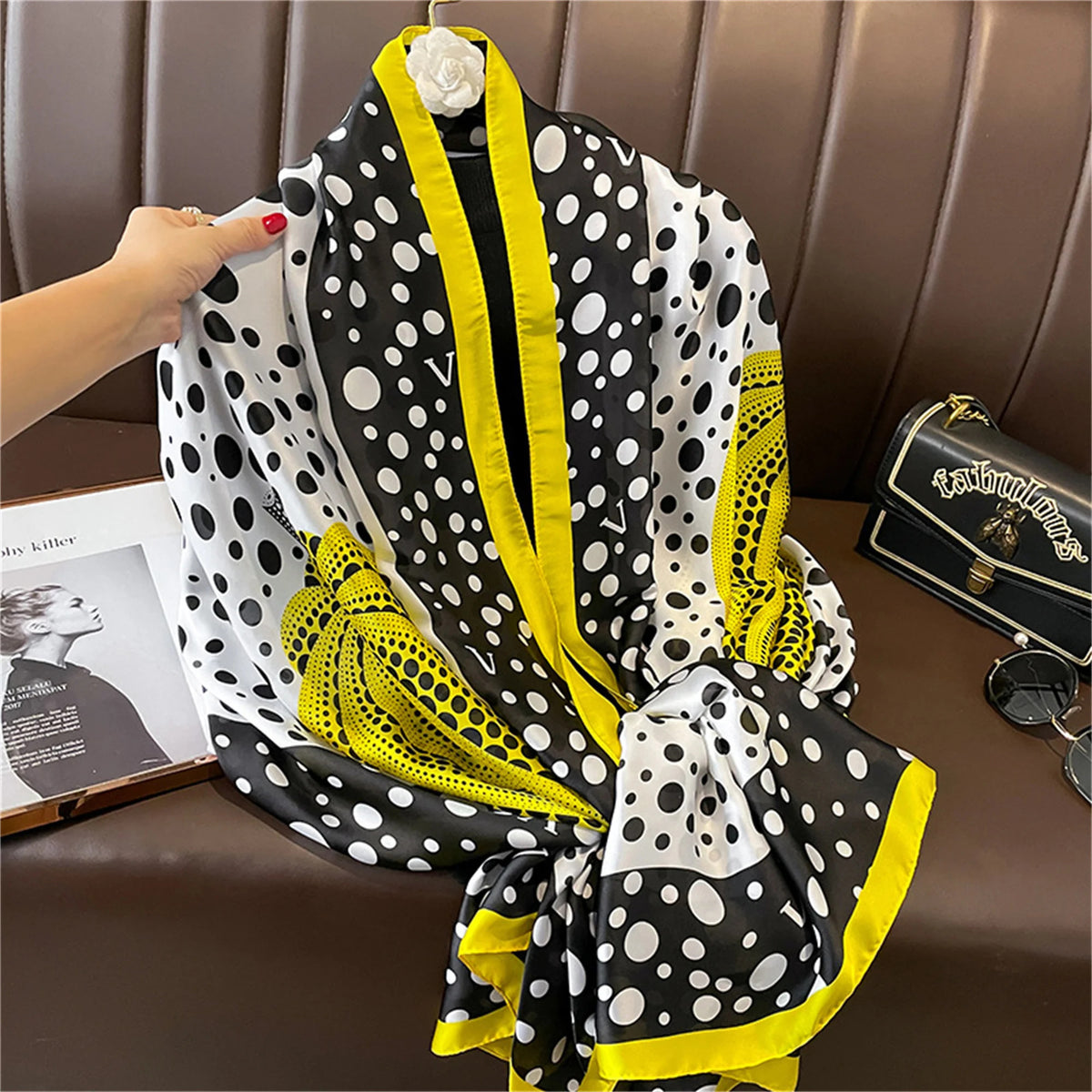 Luxury Brand Scarf Spring Summer Women Beach Sunscreen Fashion Party Shawl China Quality Silk Lady Popular Print Scarves Hijab