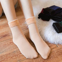 1/2/3/5/10Pairs Thermal Socks Women Winter Warm Thicken Fleece Short Socks Cashmere Wool Socks Snow Velvet Boots Home Floor Wear