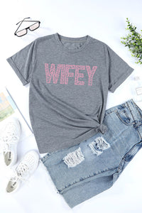 Gray Leopard WIFEY Graphic Tee