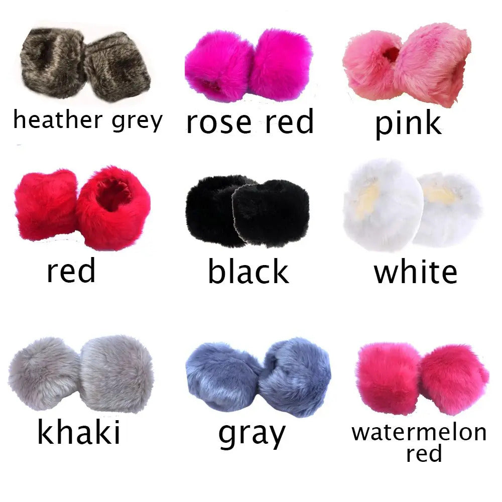 Women's Fashion Clothing Accessories Oversleeve Wrist Faux Fur Wrist Cuffs Warm Furry Wristbands Furry Wrist Cuff Arm Warmer