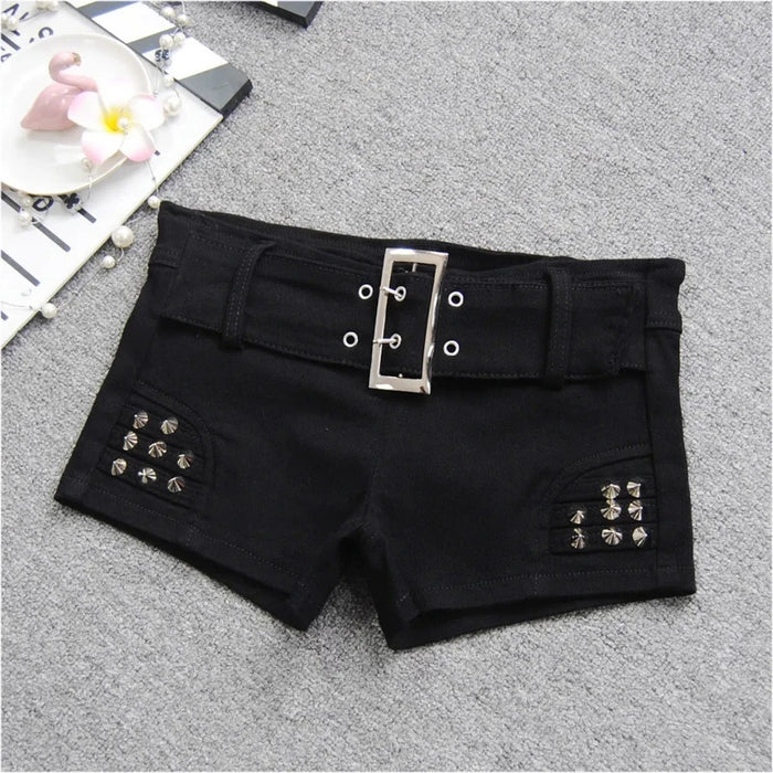 Black Slim Sexy Hot Pants Summer New All-match Youth Solid Color High Street Zipper Minishorts Y2K Fashion Casual Women Clothing