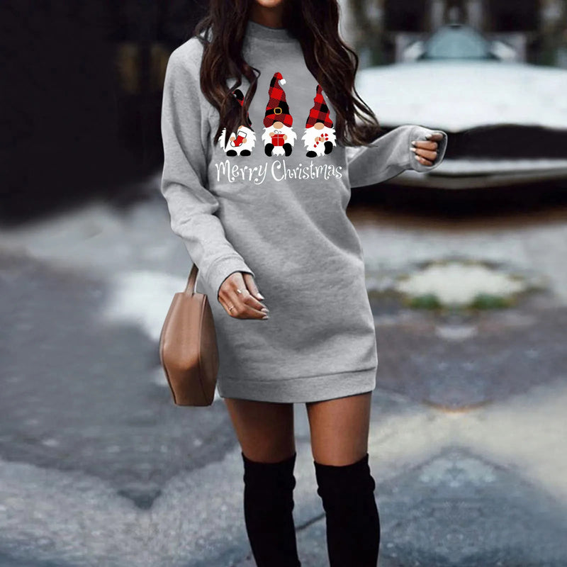 Streetwear Women Clothing Y2k Dress Winter Clothes Women Hoodies Pullover Christmas Casual Autumn Harajuku Sweatshirts Dress