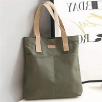 1Pcs Women's Tote Bag Canvas Sewing Thread Large Capacity Advanced Sense Handbag Convenient Practical Female's Commuter Bag