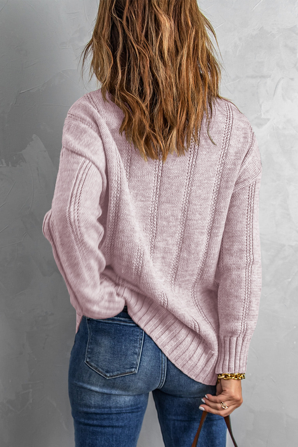 Wine Oversize Thick Pullover Sweater