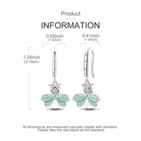 Fresh Spring Women's 925 Sterling Silver Tulip Rose Bee Fruit Original Design Earrings Fit Engagement Party Exquisite Jewelry