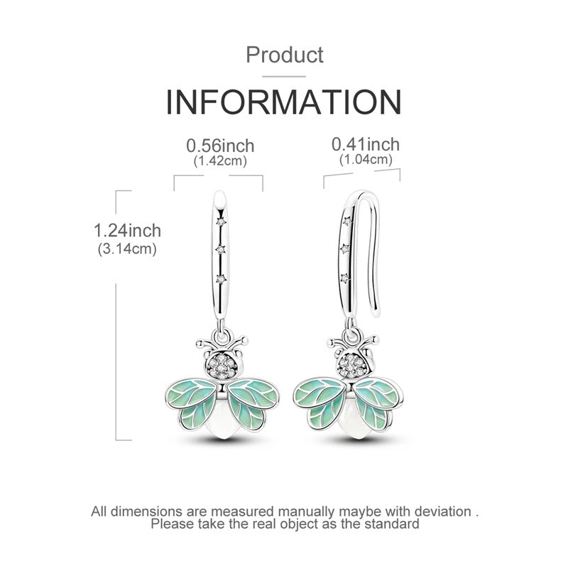 Fresh Spring Women's 925 Sterling Silver Tulip Rose Bee Fruit Original Design Earrings Fit Engagement Party Exquisite Jewelry