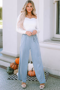 High Waist Pocketed Wide Leg Tencel Jeans