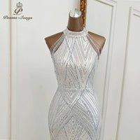 Sexy Silver mermaid evening dress robe de soiree femme vestidos de fiesta bridesmaid dress mariage robe vestidos party dress