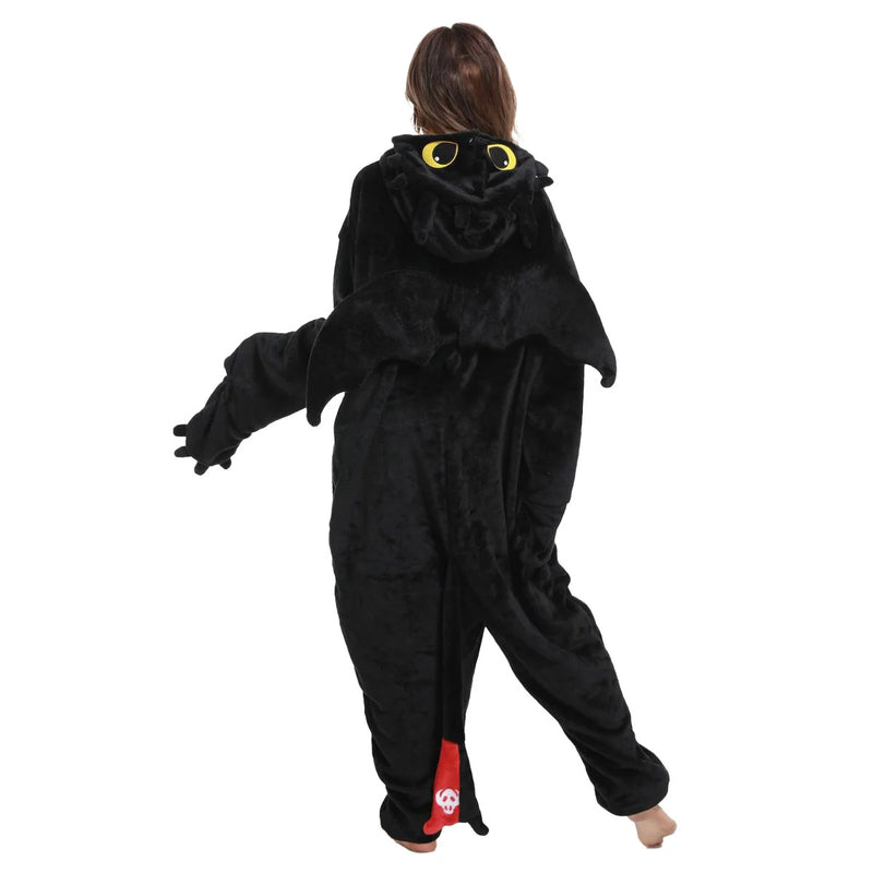 Kigurumi Onesie Cartoon Pajamas For Adult Women Men Animal Pyjamas How to Train your toothless Pajama Dragon Cosplay Costume