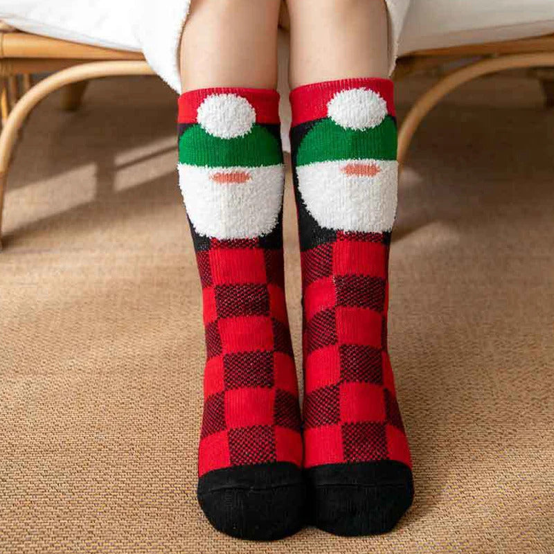 2024 New Cute Warm Socks Thicken Plus Winter Women Fuzzy Socks Christmas Kawaii Stocking Xmas Gift Home Floor Room Funny Sock