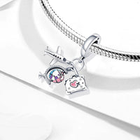 Fit Pandora 925 Original Bracelets Love Heart Flower Four Leaf Clover Turtle 925 Silver Charms Beads DIY Birthday Jewelry Gift