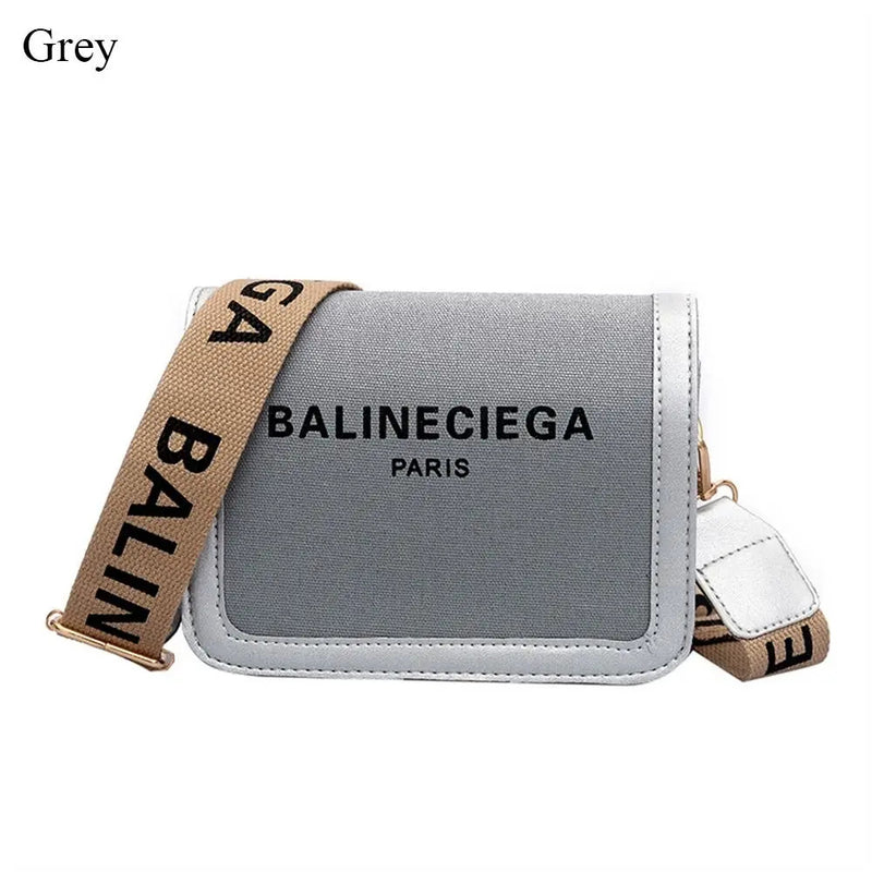 Women Fashion Wide Shoulder Strap Shoulder Bag Female Handbag Portable Casual Canvas Small Square Bag Versatile Crossbody Bag