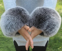 Imitation Raccoon Fox Hair Fluffy Hand Rings Fluffy Wrist Guards Women's Cuffs Imitation Rabbit Fur Bracelets Cuffs Wrist Covers