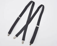 4  clips black no cross suspenders for women adult 2.5cm  pants with adjustable suspender Adjustable Elastic Trouser grey