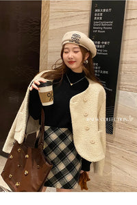 Women's Turtleneck Sweater Winter 2024 Retro Red with Velvet Lining Thickened Inner Wear Thermal Knitting Bottoming Shirt