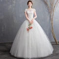 Customized Wedding Dress Style Bride Plus Size Flower Wedding Dresses Dreamy Full-sleeve Bridal Lace Up Dresses Ball Gowns