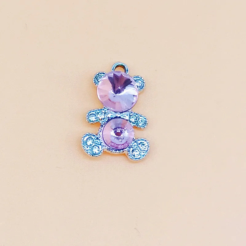 10pcs New Heart Enamel Charms Pink Fashion Y2K Style Pendants For Making DIY Handmade Findings Accessories Necklace Jewelry