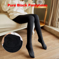 Women's Fleece Tights Ladies Warm Winter Tights Leggings Thick Fleece Panty Fake Translucent Pantyhose Thermal Stockings Woman