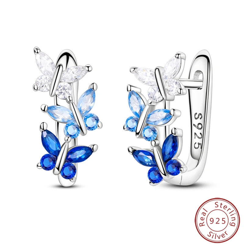 Fresh Spring Women's 925 Sterling Silver Tulip Rose Bee Fruit Original Design Earrings Fit Engagement Party Exquisite Jewelry