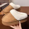 Winter Women's Heart-Shaped Slippers Love Mute Soft Sole Shoes Indoor Comfortable Cute Silent Carpet Light Living Room