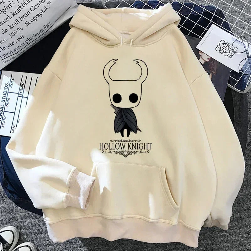 Hollow Knight Hoodies Men Korea Ulzzang Grunge Y2k Aesthetic Fmale Autumn and Winter Pullover Hoddies Graphic Streetwear