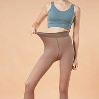 Women Thermal Stockings Sexy Fleece Translucent Thicken Tights Woman Velvet Thermo Elastic Slim Pantyhose Winter Warm Leggings