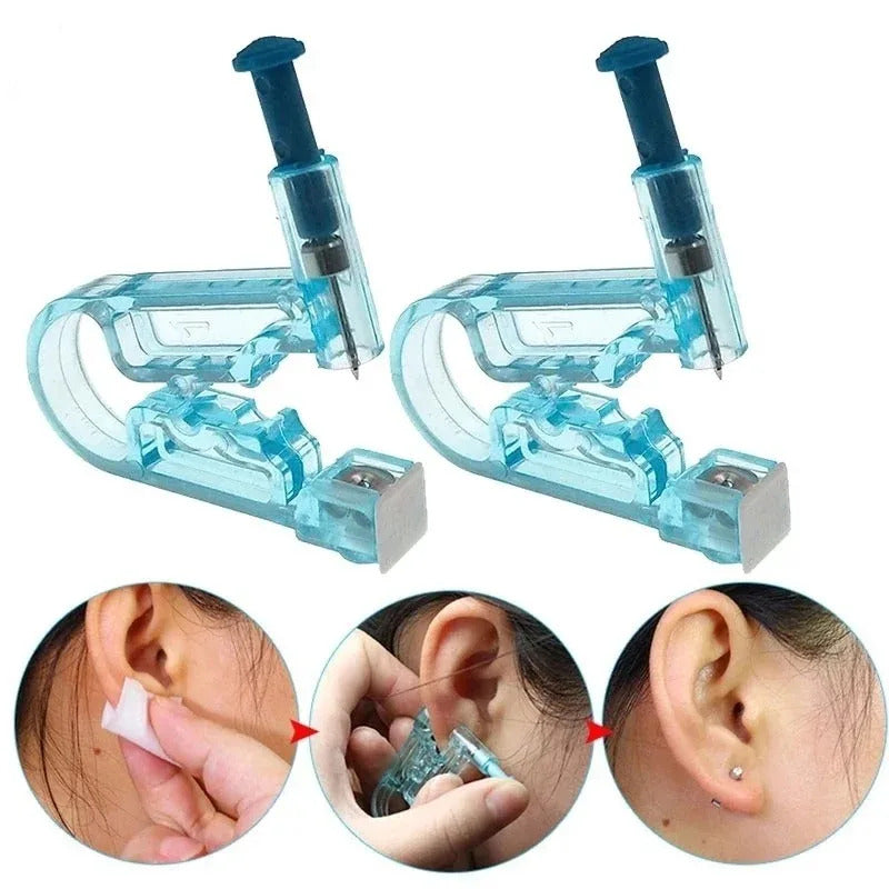 1-4Pcs Disposable Safe Painless Ear Piercing Tool, Healthy Sterile Punctur Kit Earring Studs Nose Rings Piercing Gun Set