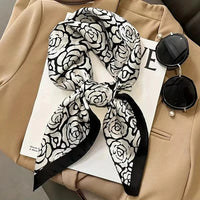 Luxury Silk Scarfs Square Scarf Korean Fashion Kerchief Popular Silk Scarves Bandanna Wraps Scarf Decoration Shawl 70*70CM