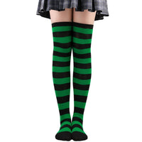 Color Striped Stockings Japanese Over Knee Socks Fashion Women Keep Warm Soks Sexy Slim Long Soks Black White Striped Hosiery