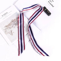 New Print Flower Small Scarf for Women Handle Bag Ribbons Brand Fashion Head Scarf Small Long Skinny Scarves Wholesale Headbands