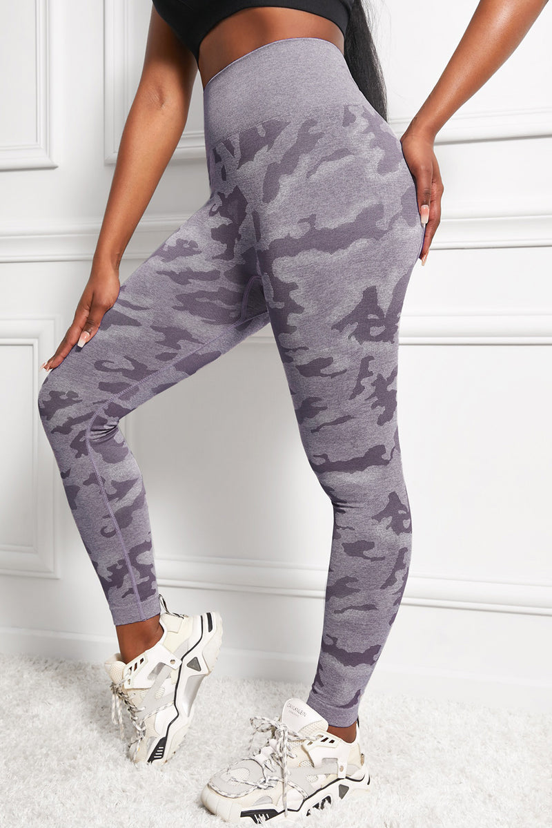 Seamless Camo Print Butt Lift High Waist Yoga Pants