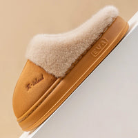 New Winter Cosy Warm Couple Style Concise Fluffy Slippers Women Men Non-slip Soft Slides Indoor Mule Ladies' Home Cotton Shoes