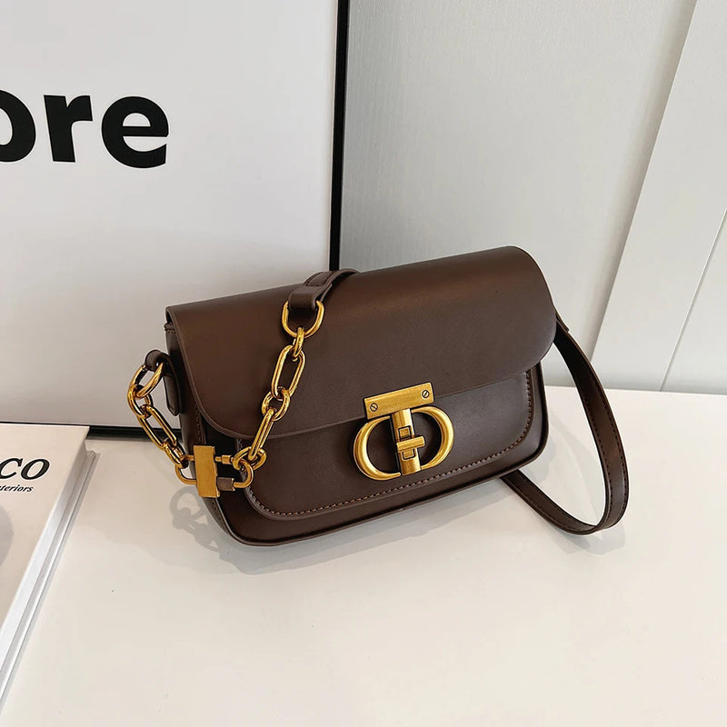 retro small bag Women's original fashion niche crossbody bag women's shoulder bag Senior handbag Underarm bag crossbody bag