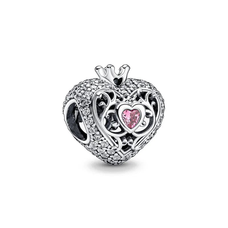 Europe 925 Silver Family Charm Fit Original Bracelet Jewelry Pendant Boy Girl Sparkling Mom Bead Sisters Pandora Dangle Plated