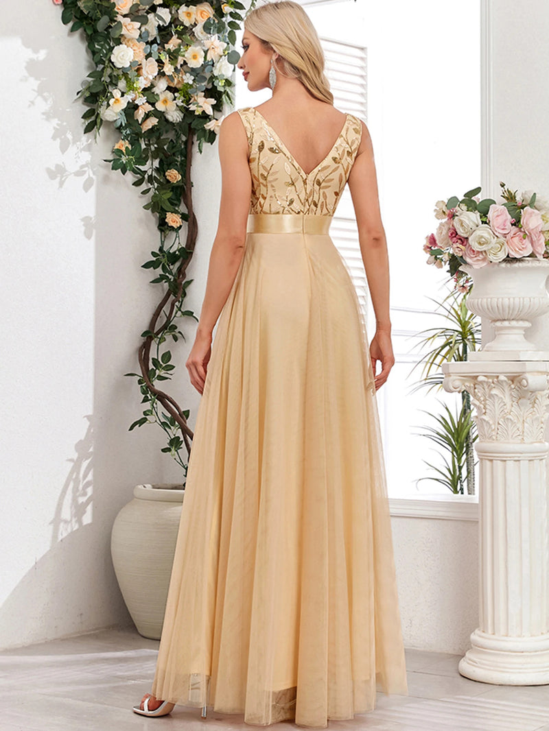 Sexy prom bridesmaid dresses for women elegant mesh birthday evening party dress woman backless maxi sequin summer dress vestido