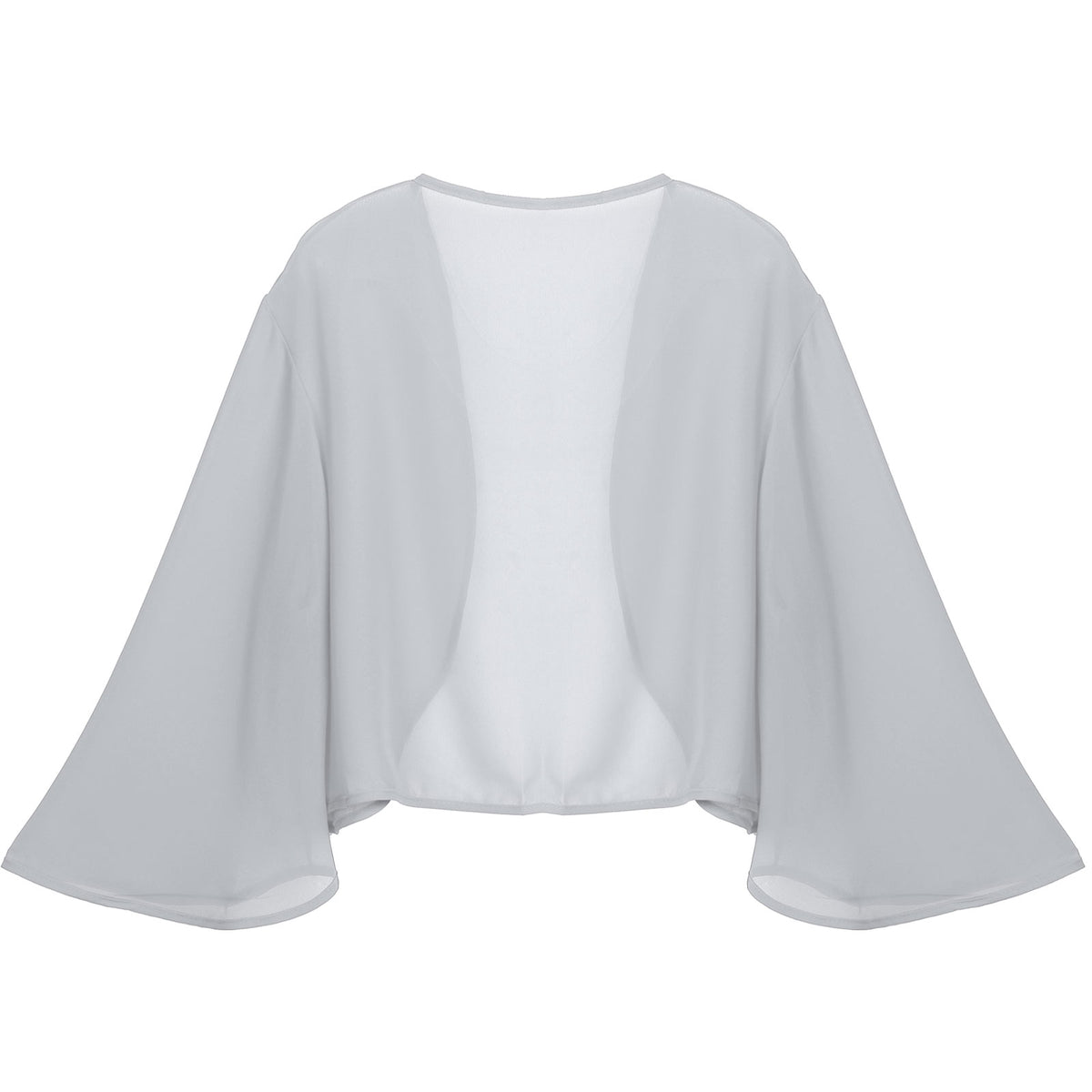 Women Chiffon Cardigan Bolero Shawls 3/4 Sleeve Solid Soft Cape Coat Wedding Bridal Party Dress Wraps Beach Vacation Cover Ups