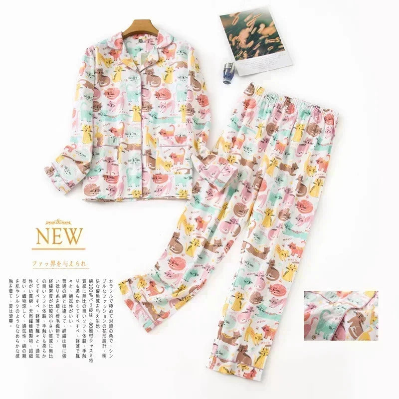 Women's Pajamas Plus Size S-XXXL Clothes Ladies Flannel Cotton Home Wear Suit Autumn Winter Pajamas Plaid Print Sleep Tops