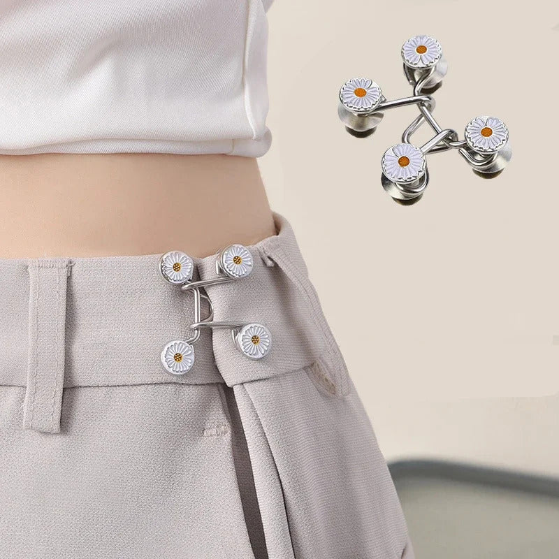 Women's Brooch Set Tighten Waist Brooches for Women Skirt Pants Jeans Adjustable Waist Clip Metal Pins Clothing Accessories